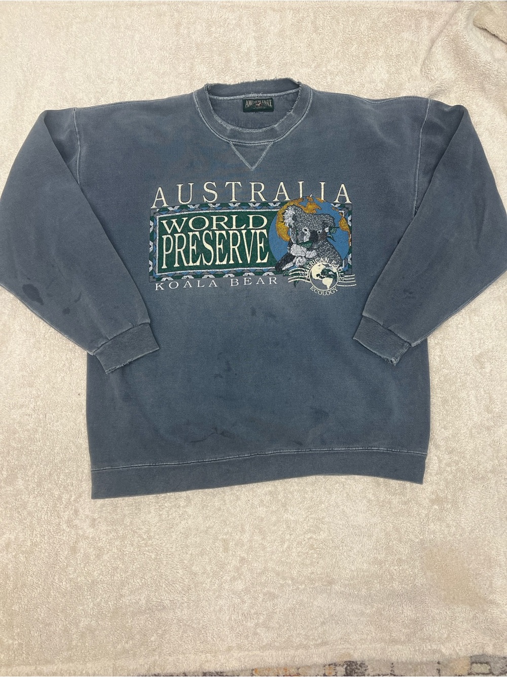 World Preserve Australia Graphic Sweatshirt - Blue Gray